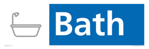 Bath Illustrated Dementia Friendly Sign NHS Style Blue